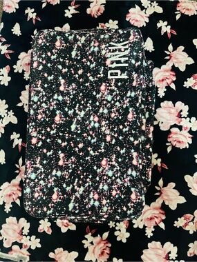 PINK Victoria's Secret Black Pink and Blue Galaxy Dorm Bin